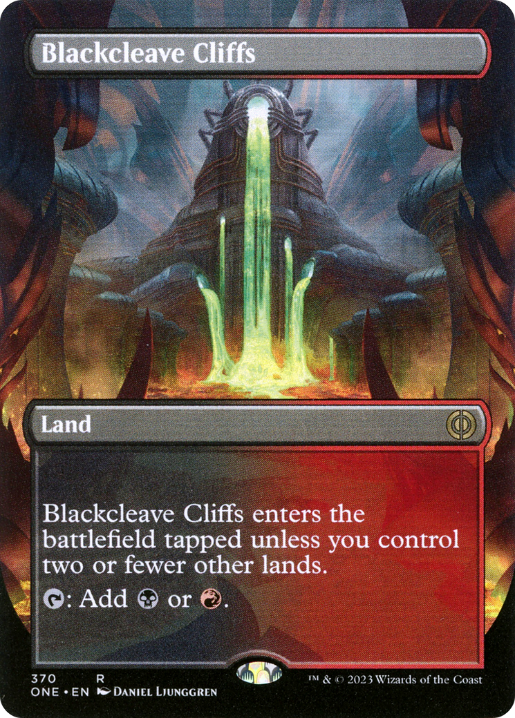 Blackcleave Cliffs (Borderless Alternate Art) [Phyrexia: All Will Be One] - Magic: The Gathering - Card Brawlers | Quebec | Canada |