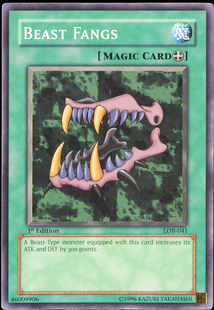 Beast Fangs [LOB-041] Common - Yu-Gi-Oh! - Card Brawlers | Quebec | Canada |