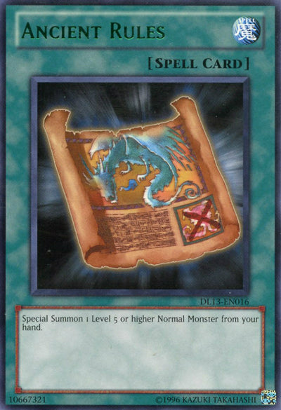 Ancient Rules (Green) [DL13-EN016] Rare - Yu-Gi-Oh! - Card Brawlers | Quebec | Canada |