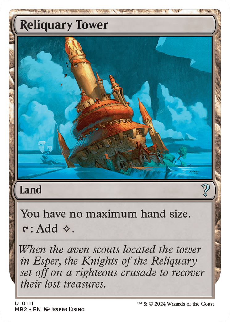 Reliquary Tower (White Border) [Mystery Booster 2] - Magic: The Gathering - Card Brawlers | Quebec | Canada |
