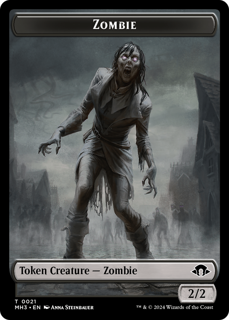 Zombie (Ripple Foil) // Elephant Double-Sided Token [Modern Horizons 3 Commander Tokens] - Magic: The Gathering - Card Brawlers | Quebec | Canada |
