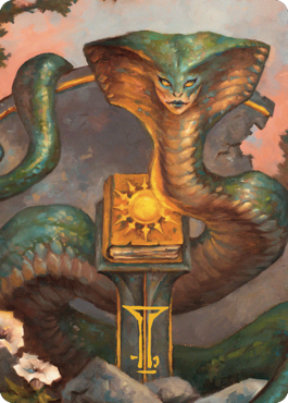 Guardian Naga Art Card (Gold-Stamped Signature) [Commander Legends: Battle for Baldur's Gate Art Series] - Magic: The Gathering - Card Brawlers | Quebec | Canada |