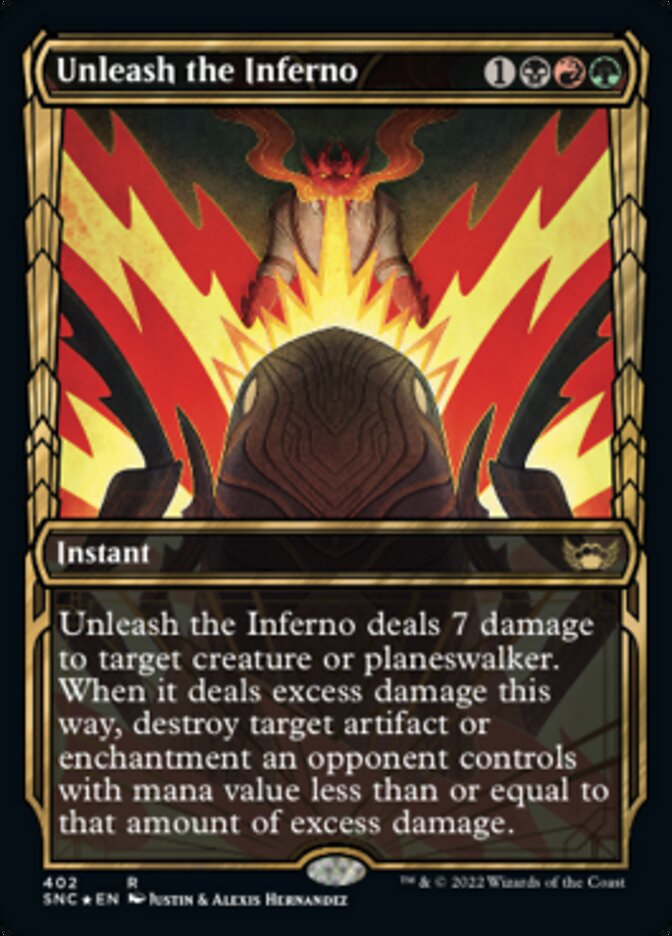 Unleash the Inferno (Showcase Golden Age Gilded Foil) [Streets of New Capenna] - Magic: The Gathering - Card Brawlers | Quebec | Canada |