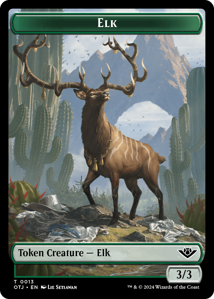 Treasure // Elk Double-Sided Token [Outlaws of Thunder Junction Tokens] - Magic: The Gathering - Card Brawlers | Quebec | Canada |