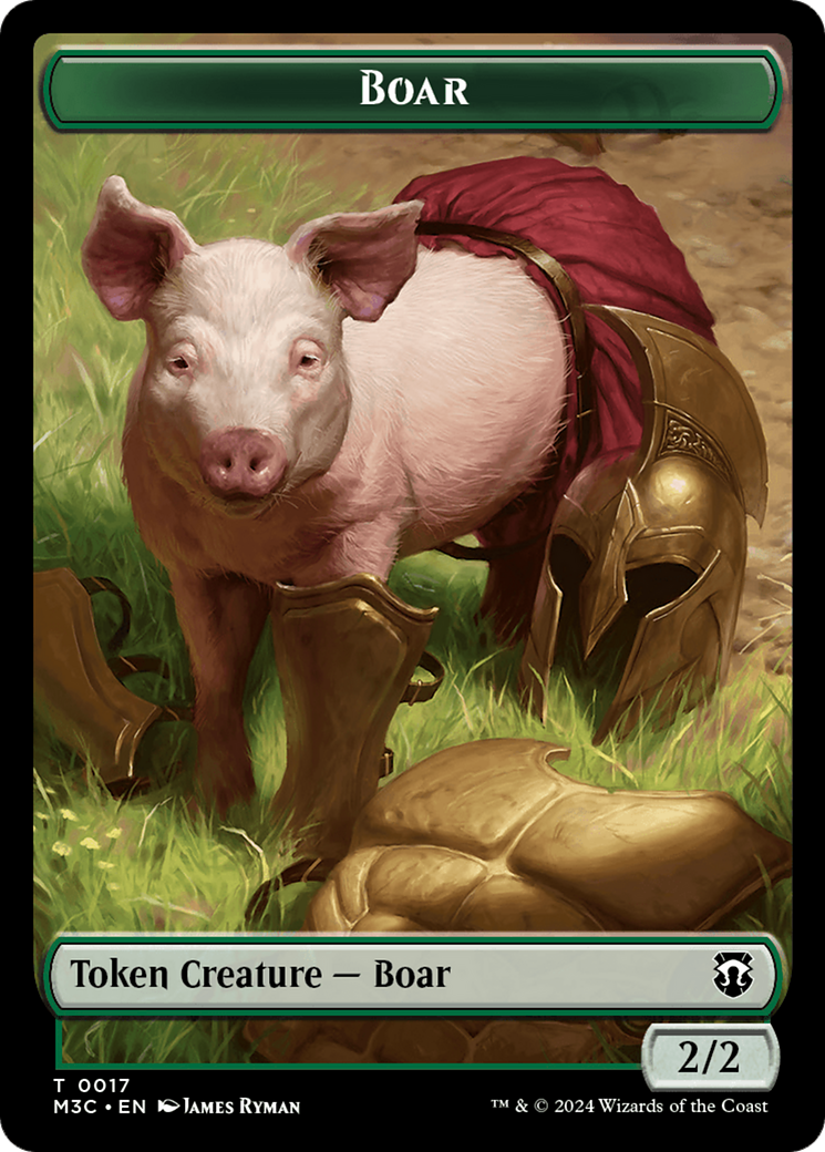 Hydra (Ripple Foil) // Boar Double-Sided Token [Modern Horizons 3 Commander Tokens] - Magic: The Gathering - Card Brawlers | Quebec | Canada |