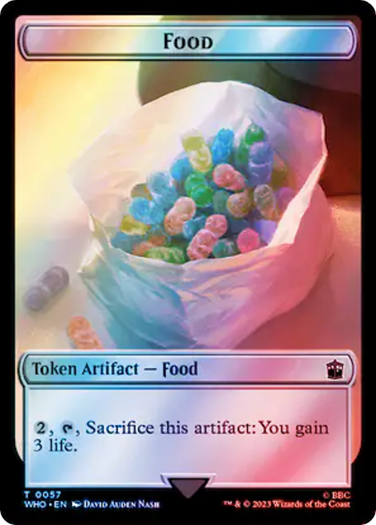 Human (0037) // Food (0057) Double-Sided Token (Surge Foil) [Doctor Who Tokens] - Magic: The Gathering - Card Brawlers | Quebec | Canada |