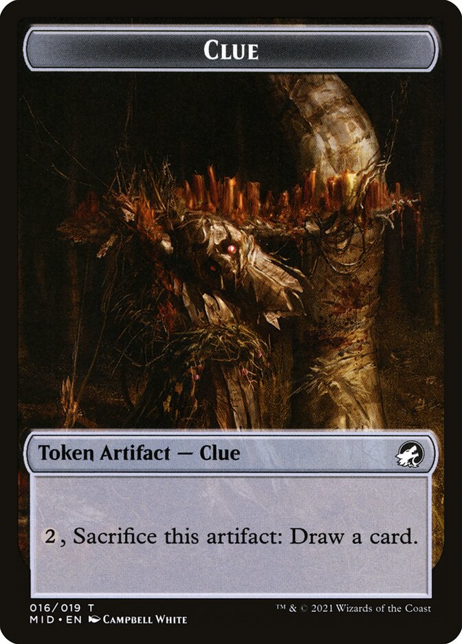Wolf (013) // Clue (016) Double-Sided Token [Challenger Decks 2022 Tokens] - Magic: The Gathering - Card Brawlers | Quebec | Canada |