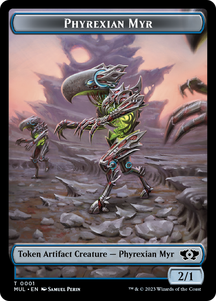Phyrexian Myr // Wrenn and Realmbreaker Emblem Double-Sided Token [March of the Machine Tokens] - Magic: The Gathering - Card Brawlers | Quebec | Canada |
