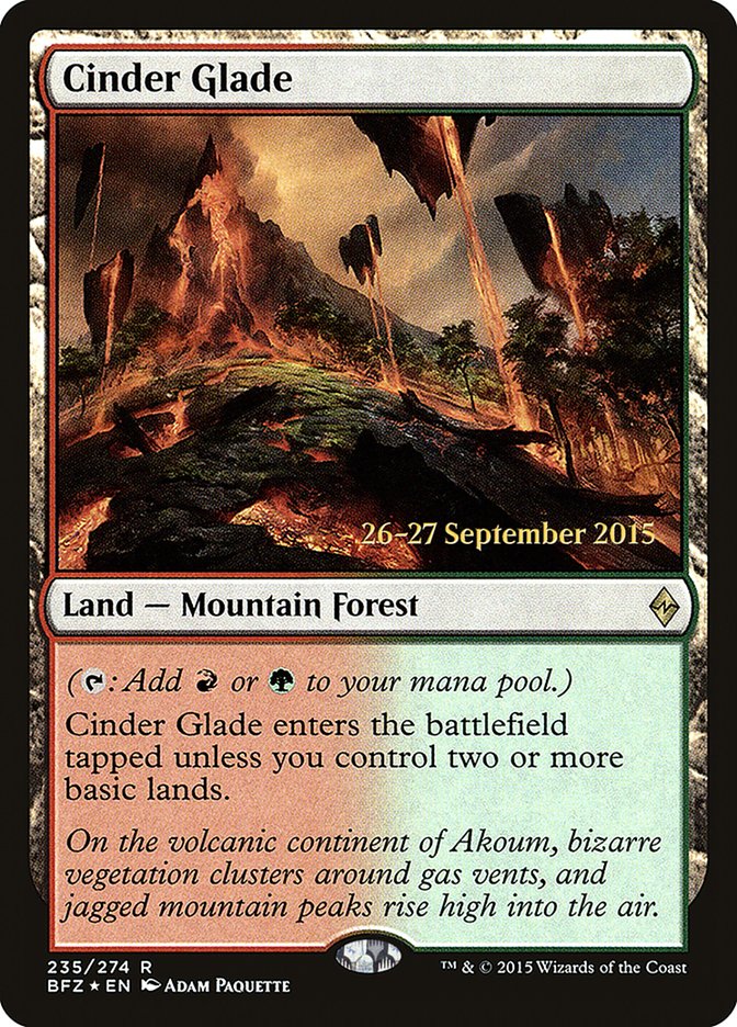 Cinder Glade [Battle for Zendikar Prerelease Promos] - Magic: The Gathering - Card Brawlers | Quebec | Canada |