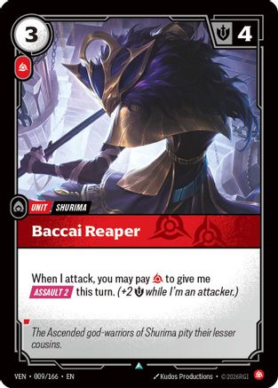 Baccai Reaper (009/166) - Vendetta Foil - Card Brawlers