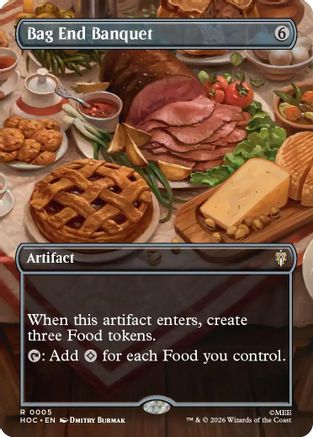Bag End Banquet (Borderless) (HOC-005) - The Hobbit: Eternal-Legal Foil - Card Brawlers