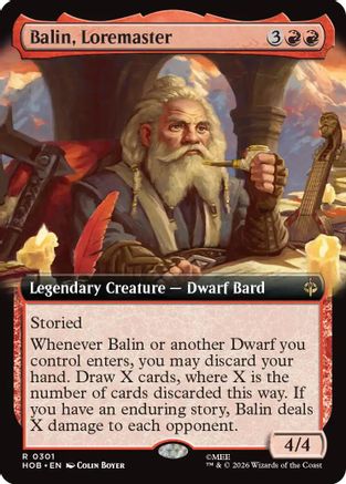 Balin, Loremaster (Extended Art) (HOB-301) - The Hobbit - Card Brawlers