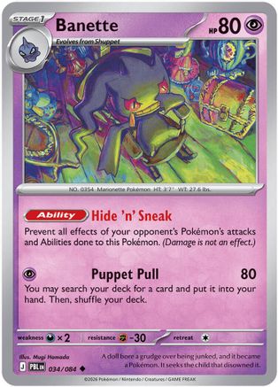 Banette (034/null) - Reverse Holofoil [ME05 Pitch Black] - Card Brawlers