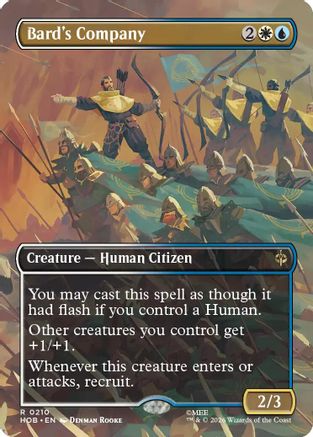 Bard's Company (Borderless) (HOB-210) - The Hobbit Foil - Card Brawlers