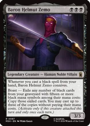 Baron Helmut Zemo (MSH-087) - Marvel Super Heroes Foil - Card Brawlers