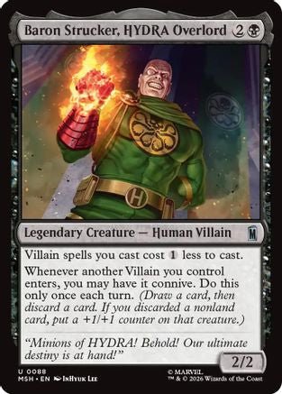 Baron Strucker, HYDRA Overlord (MSH-088) - Marvel Super Heroes Foil - Card Brawlers
