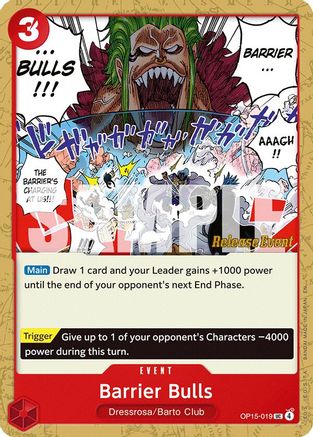 Barrier Bulls (OP15-019) - Adventure on Kami's Island Release Event Cards - Card Brawlers