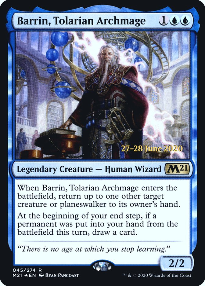Barrin, Tolarian Archmage [Core Set 2021 Prerelease Promos] - Card Brawlers