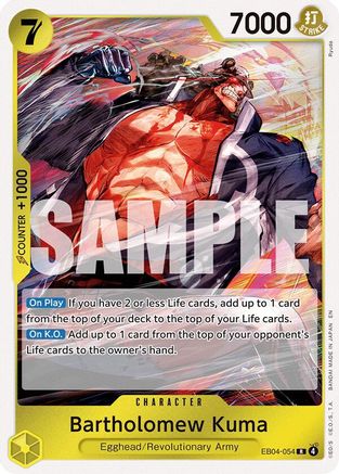Bartholomew Kuma (EB04-054) (EB04-054) - Adventure on Kami's Island Foil - Card Brawlers