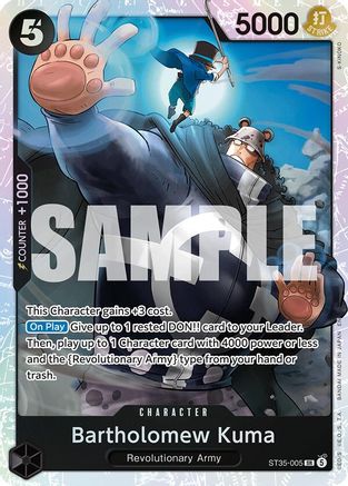 Bartholomew Kuma (ST35-005) - Starter Deck 35: RED/BLACK Sabo Foil - Card Brawlers