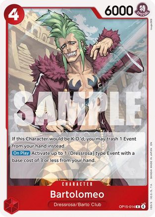 Bartolomeo (OP15-014) - Adventure on Kami's Island Foil - Card Brawlers