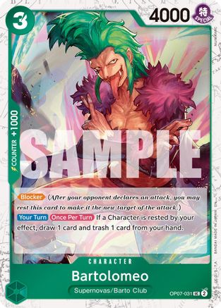 Bartolomeo (Pirate Foil) (OP07-031) - Premium Booster -The Best- Vol. 2 Foil - Card Brawlers