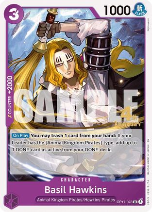 Basil Hawkins (OP17-073) - The World's Strongest Warriors Release Event Cards - Card Brawlers
