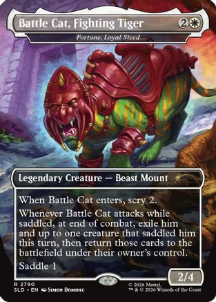 Battle Cat, Fighting Tiger - Fortune, Loyal Steed (SLD-2790) - Secret Lair Drop Series Foil - Card Brawlers