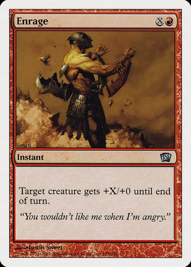 Enrage (Oversized) [Eighth Edition] - Magic: The Gathering - Card Brawlers | Quebec | Canada |