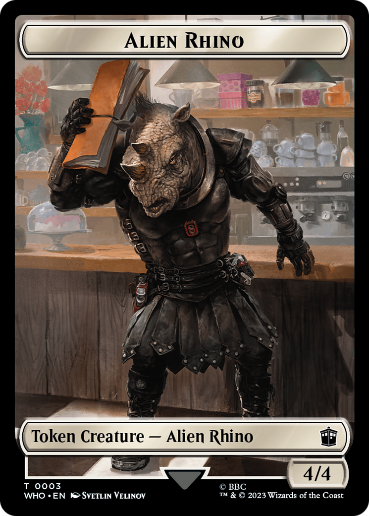Alien Rhino // Cyberman Double-Sided Token [Doctor Who Tokens] - Magic: The Gathering - Card Brawlers | Quebec | Canada |