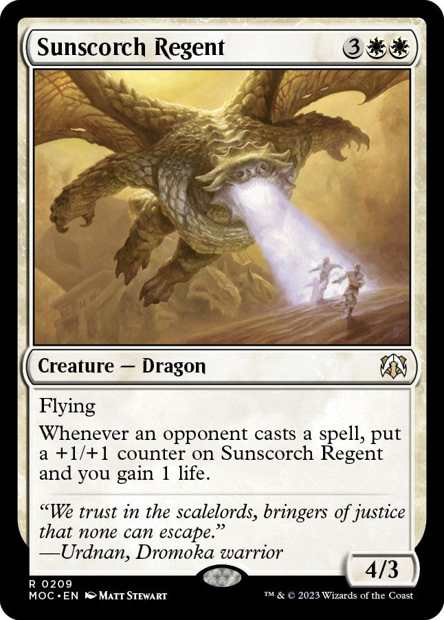 Sunscorch Regent [March of the Machine Commander] - Magic: The Gathering - Card Brawlers | Quebec | Canada |