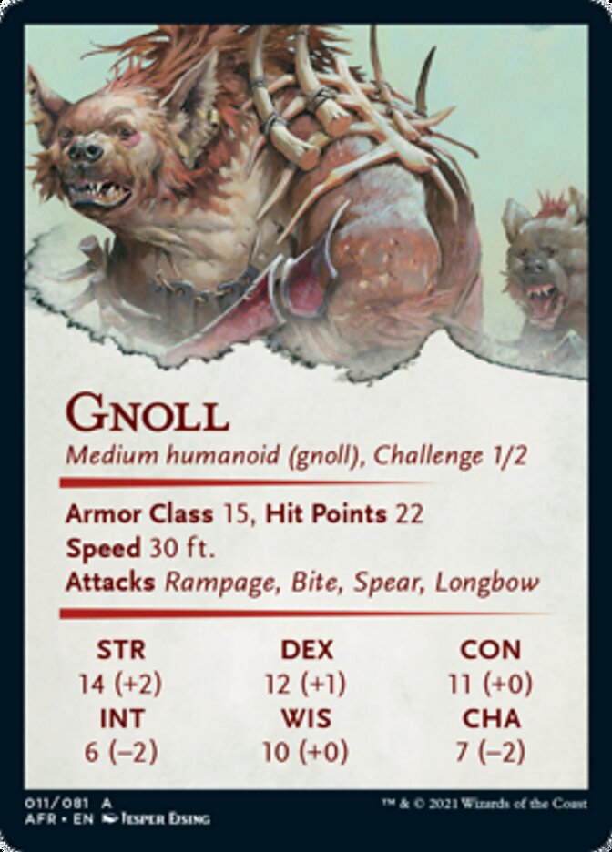 Gnoll Art Card (Gold-Stamped Signature) [Dungeons & Dragons: Adventures in the Forgotten Realms Art Series] - Magic: The Gathering - Card Brawlers | Quebec | Canada |