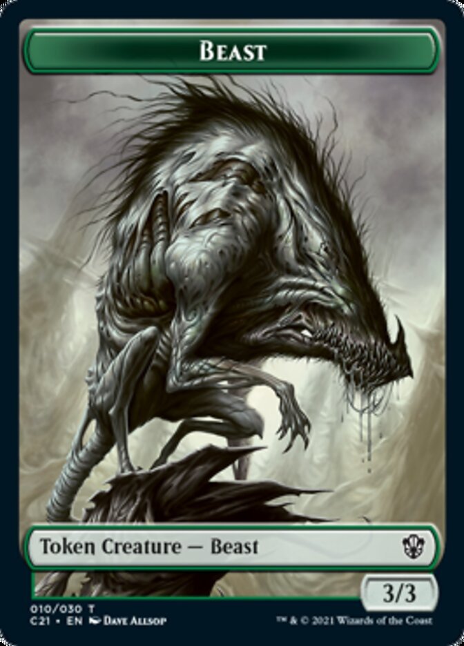 Beast (010) // Whale Double - Sided Token [Commander 2021 Tokens] - Card Brawlers