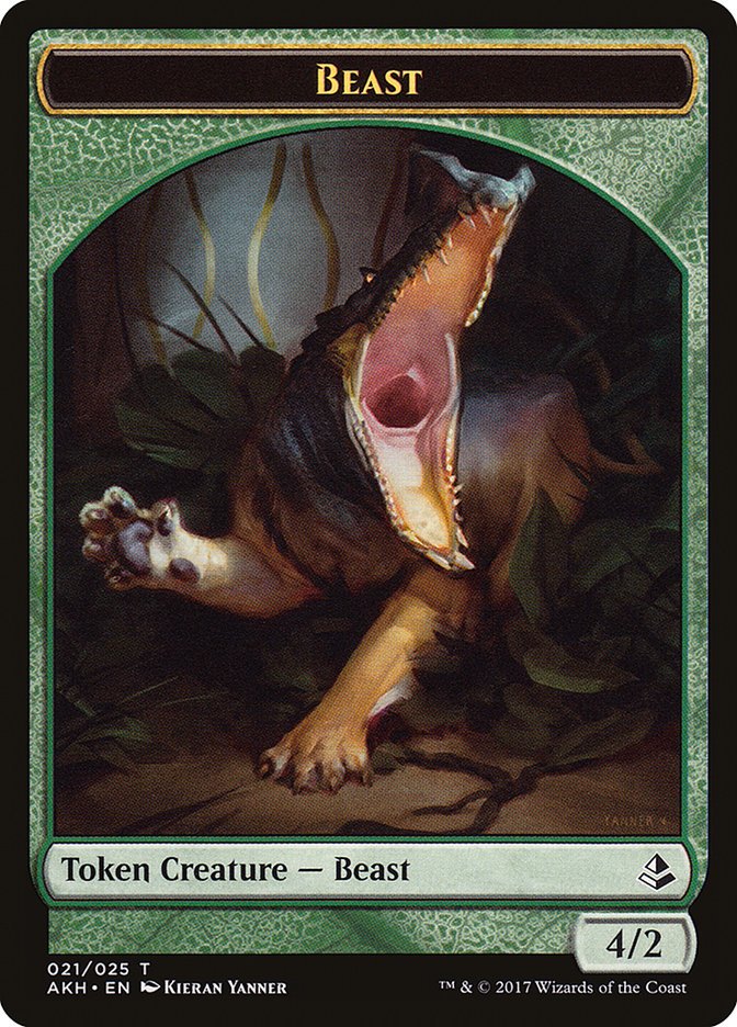 Beast Token [Amonkhet Tokens] - Card Brawlers