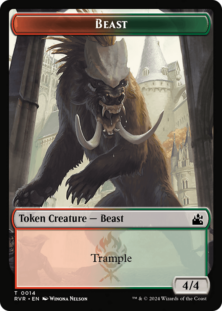 Beast Token [Ravnica Remastered Tokens] - Card Brawlers