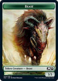 Beast // Treasure Double - Sided Token [Core Set 2021 Tokens] - Card Brawlers