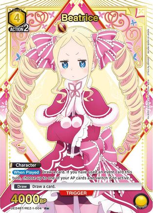 Beatrice (004) (R*) (UE24BT/REZ-1-004) - UE24BT ReZERO Starting Life in Another World Foil - Card Brawlers
