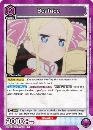Beatrice (076) (UE24BT/REZ-1-076) - UE24BT ReZERO Starting Life in Another World Foil - Card Brawlers