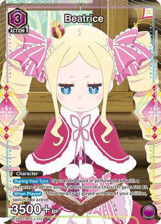 Beatrice (R*) (UE24ST/REZ-1-112) - UE24ST ReZERO Starting Life in Another World Starter Deck Foil - Card Brawlers
