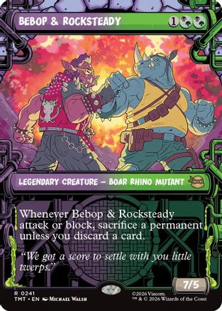 Bebop & Rocksteady (Showcase) (TMT-241) - Teenage Mutant Ninja Turtles Foil - Card Brawlers