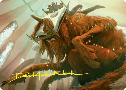 Bedhead Beastie Art Card (Gold-Stamped Signature) (ASDSK-011) - Art Series: Duskmourn: House of Horror - Card Brawlers