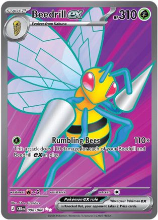 Beedrill ex (098/086) - Holofoil [ME04 Chaos Rising] - Card Brawlers