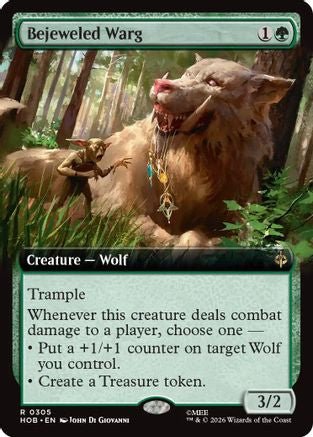 Bejeweled Warg (Extended Art) (HOB-305) - The Hobbit Foil - Card Brawlers
