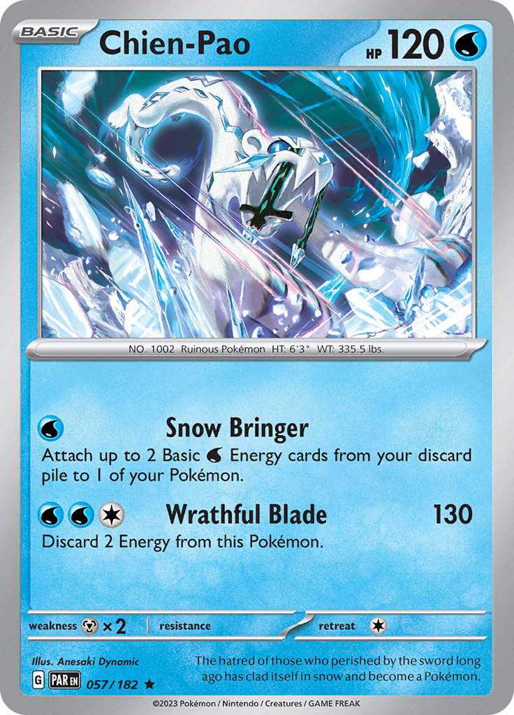Chien-Pao (057/182) [Scarlet & Violet: Paradox Rift] - Pokémon - Card Brawlers | Quebec | Canada |