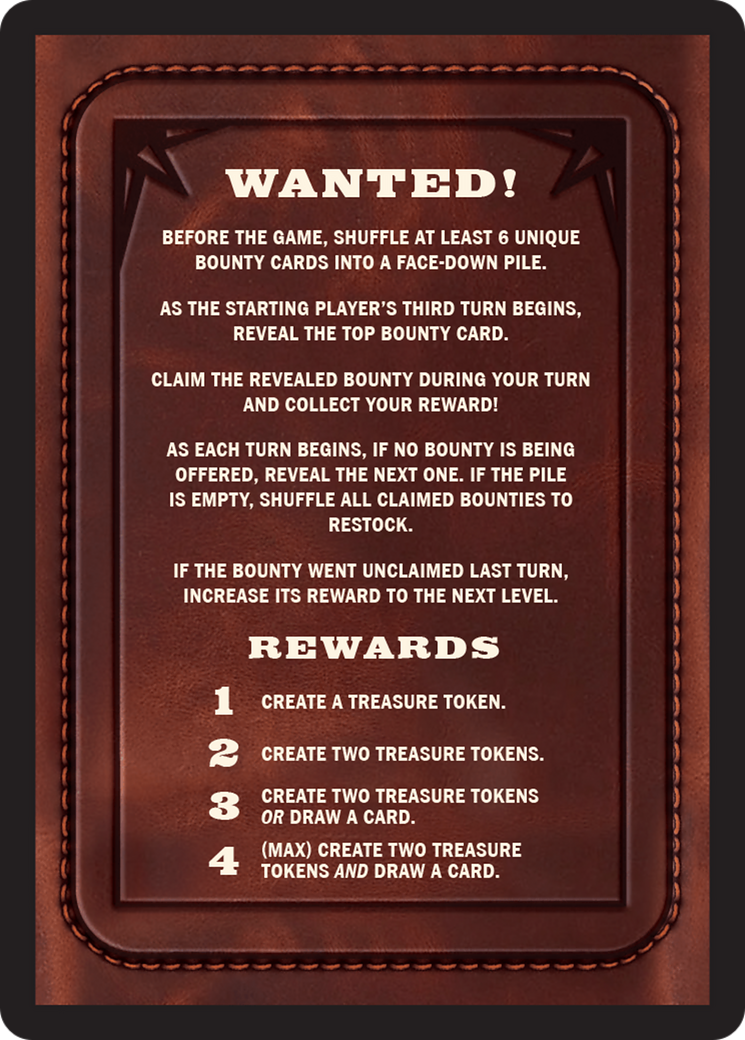 Bounty: Frankie the Fang // Bounty Rules Double-Sided Token [Outlaws of Thunder Junction Commander Tokens] - Magic: The Gathering - Card Brawlers | Quebec | Canada |