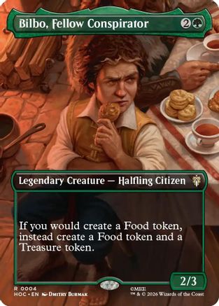 Bilbo, Fellow Conspirator (Borderless) (HOC-004) - The Hobbit: Eternal-Legal Foil - Card Brawlers