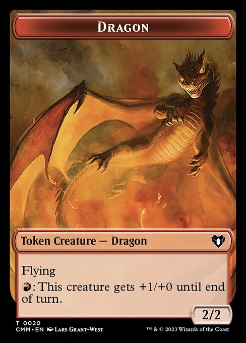 Bird // Dragon (0020) Double - Sided Token [Commander Masters Tokens] - Card Brawlers