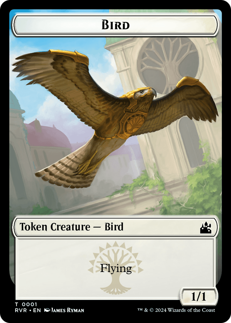 Bird // Spirit (0004) Double - Sided Token [Ravnica Remastered Tokens] - Card Brawlers