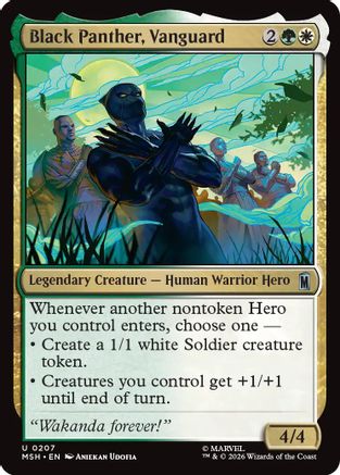 Black Panther, Vanguard (MSH-207) - Marvel Super Heroes - Card Brawlers