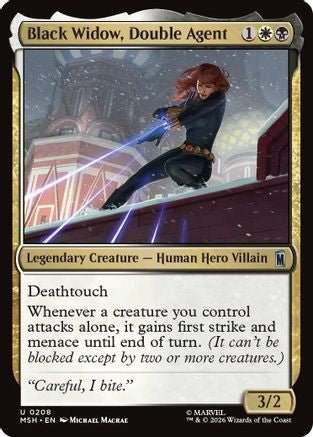 Black Widow, Double Agent (MSH-208) - Marvel Super Heroes Foil - Card Brawlers